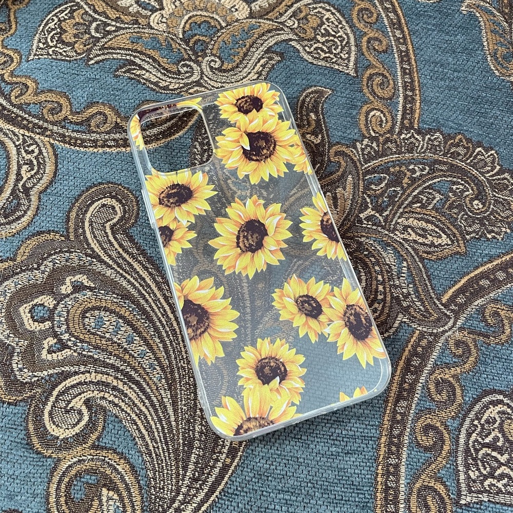 🌸 3/$20 iPhone 12 Pro Case Sunflower Clear Bumper Cell Phone case